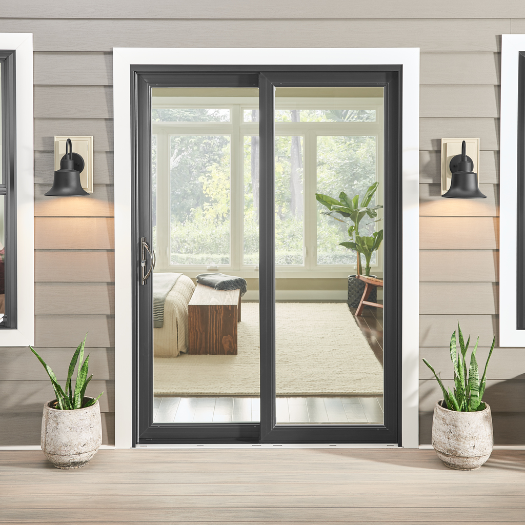 9"W x 11.5"H 1-Light Outdoor Barn-Style Wall Lantern in Black