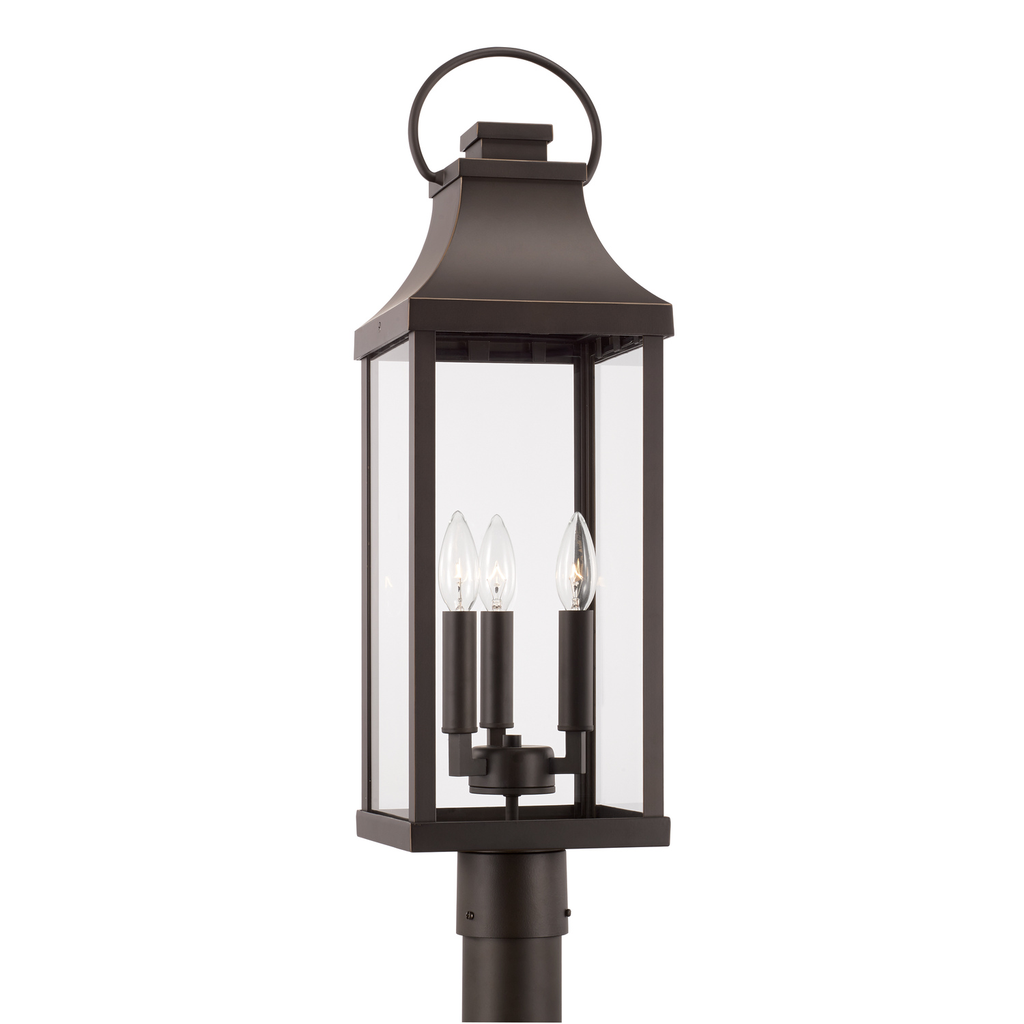 Product image for Bradford 3 Light Post Lantern - Oiled Bronze