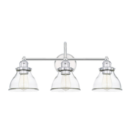 Product image for Baxter 3 Light Vanity - Chrome w/ Clear Glass