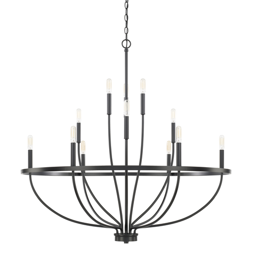 Product image for Greyson 12 Light Chandelier - Matte Black