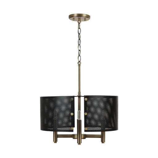 Product image for Dax 4 Light Pendant - Aged Brass/Black