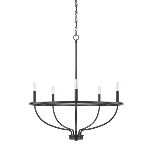 Product image for Greyson 5 Light Chandelier - Matte Black