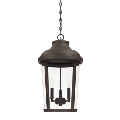 Product image for Dunbar 3 Light Hanging Lantern - Oiled Bronze