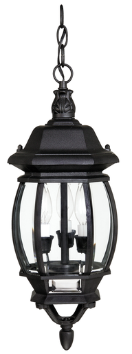 Product image for French Country 3 Light Large Hanging Lantern - Black