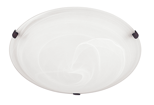 Product image for 2 Light Flush Mount w/ White Faux Alabaster Glass