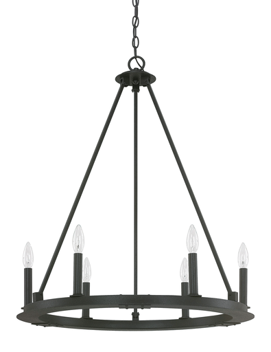 Product image for Pearson 6 Light Chandelier - Black Iron