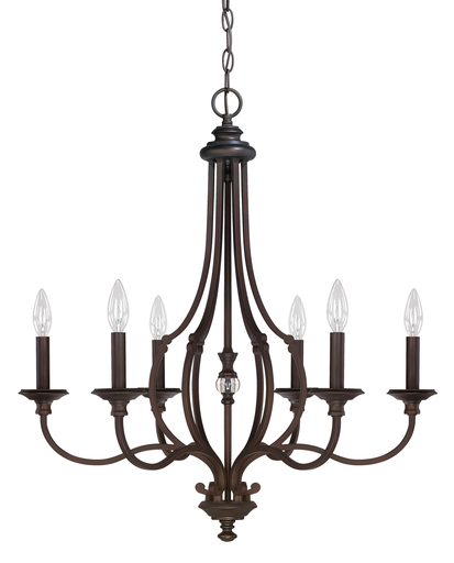 Product image for Leigh 6 Light Chandelier - Burnished Bronze