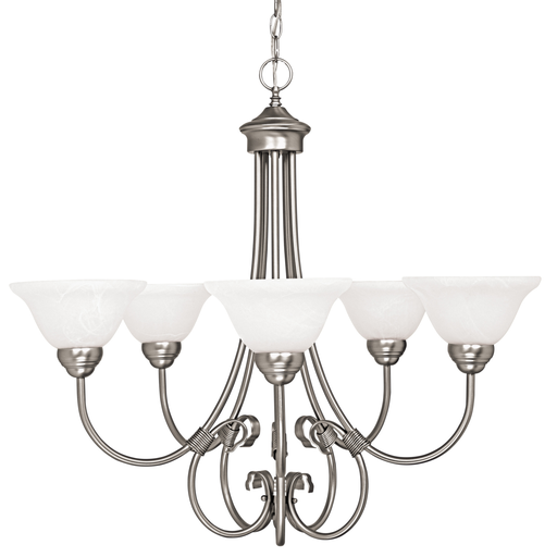 Product image for Hometown 5 Light Chandelier - Matte Nickel