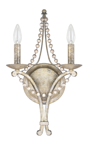 Product image for Adele 2 Light Wall Sconce - Silver Quartz