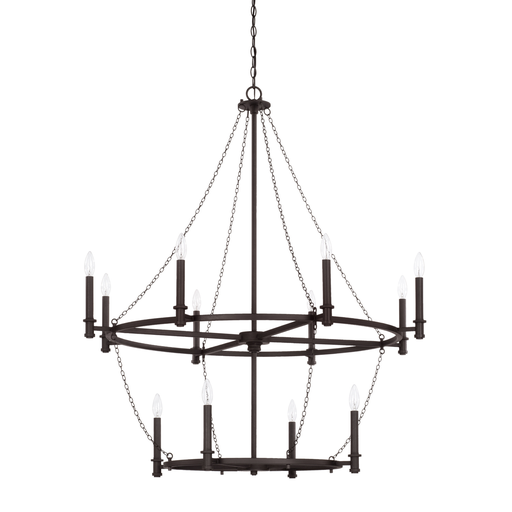 Product image for Lancaster 12 Light Chandelier - Black Iron