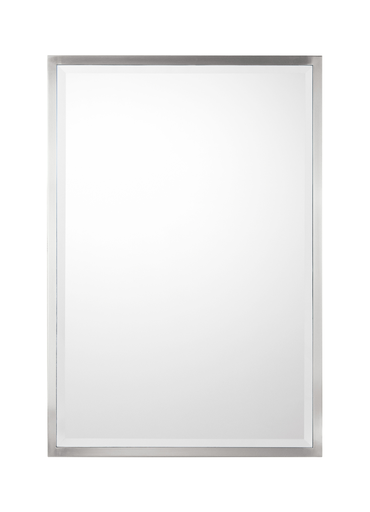 Product image for Decorative Metal Mirror - Brushed Nickel
