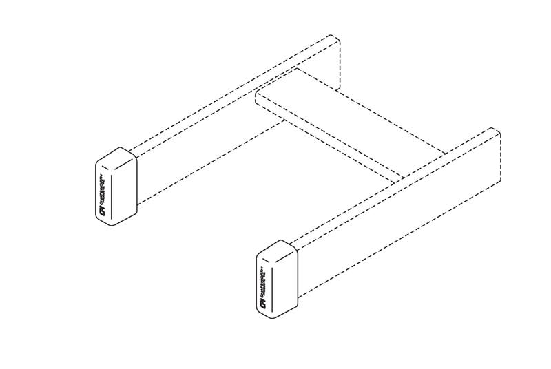 Mayer-DDS-Protective End Caps - 0.38"W x 1.5"H - Black - Sold in Pairs-1