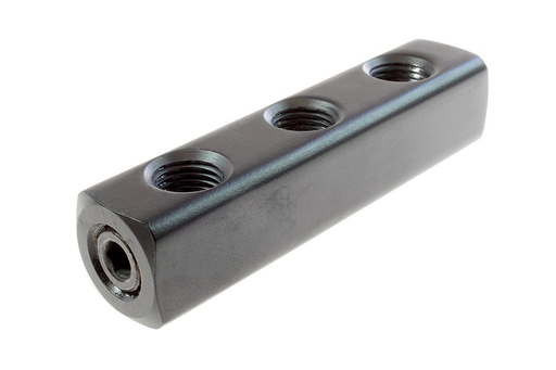 3 Port Low-Profile Manifold, 1/4" In, 1/4" Out