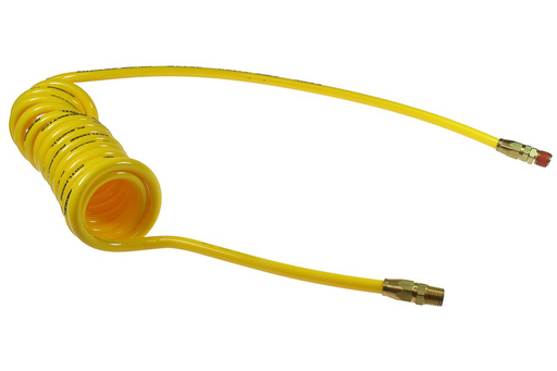 Flexcoil, 1/4" x 20', 1/4" NPT Reusable Swivel & Rigid Fittings, Yellow