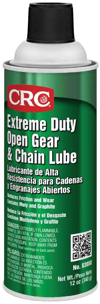 Product image for CRC 1003317 (03058) Extreme Duty Open Gear and Chain Lube 12 Wt Oz