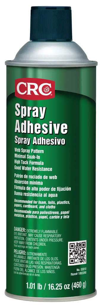 Product image for CRC 1003267 (03018) Spray Adhesive, 16.25 Wt Oz