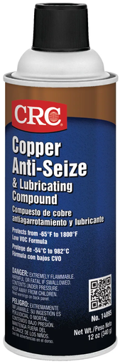 Product image for CRC 1004829 (14095) Copper Anti-Seize & Lubricating Compound, 12 Wt Oz