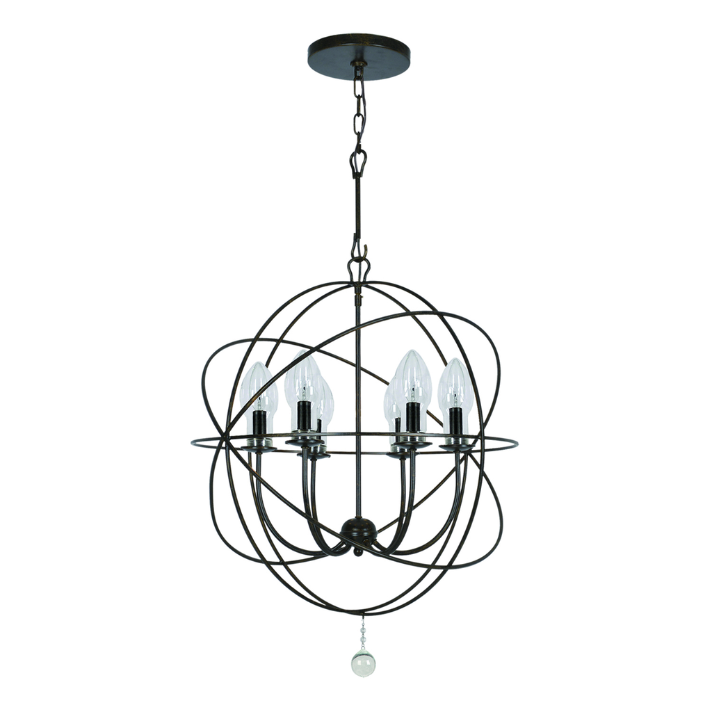Product image for Solaris 6 Light Chandelier - English Bronze