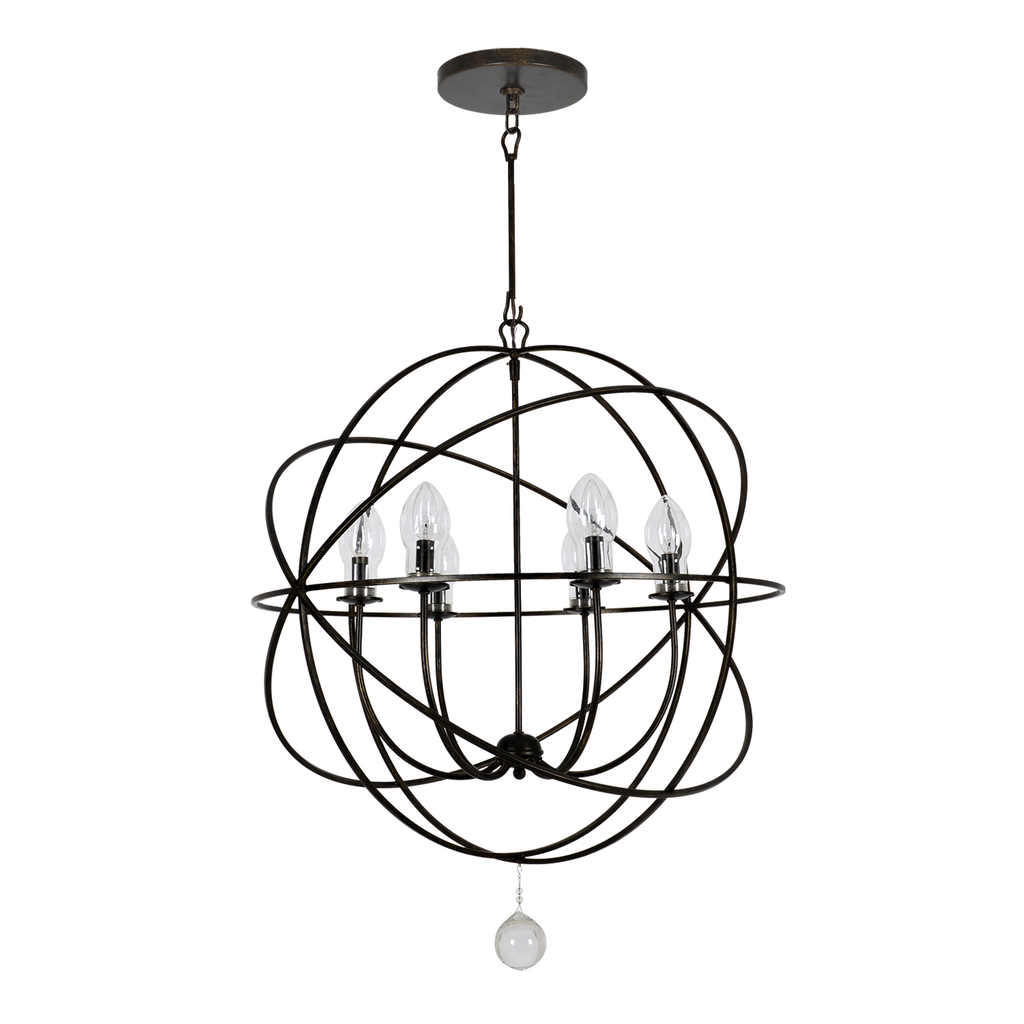 Product image for Solaris 6 Light Chandelier - English Bronze