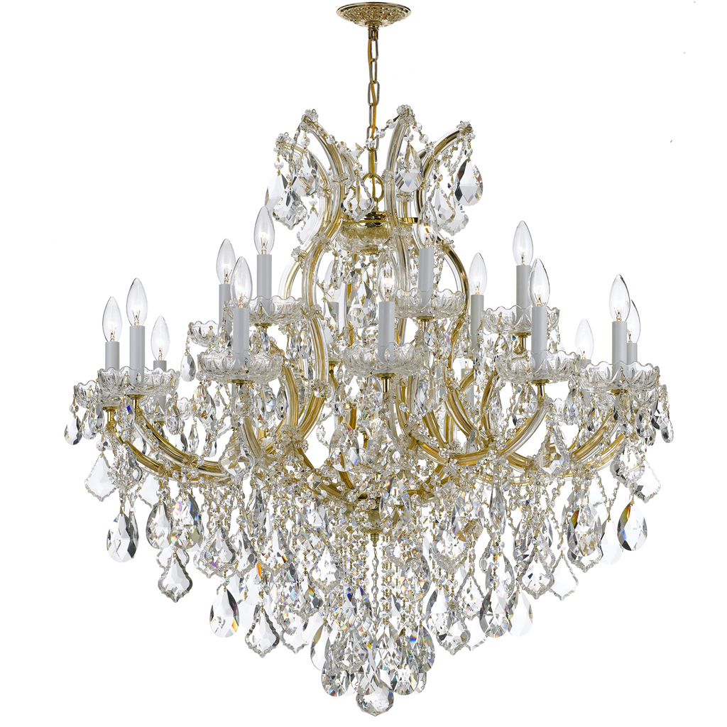 Product image for Maria Theresa 19 Light Chandelier - Gold w/ Hand Cut Crystal