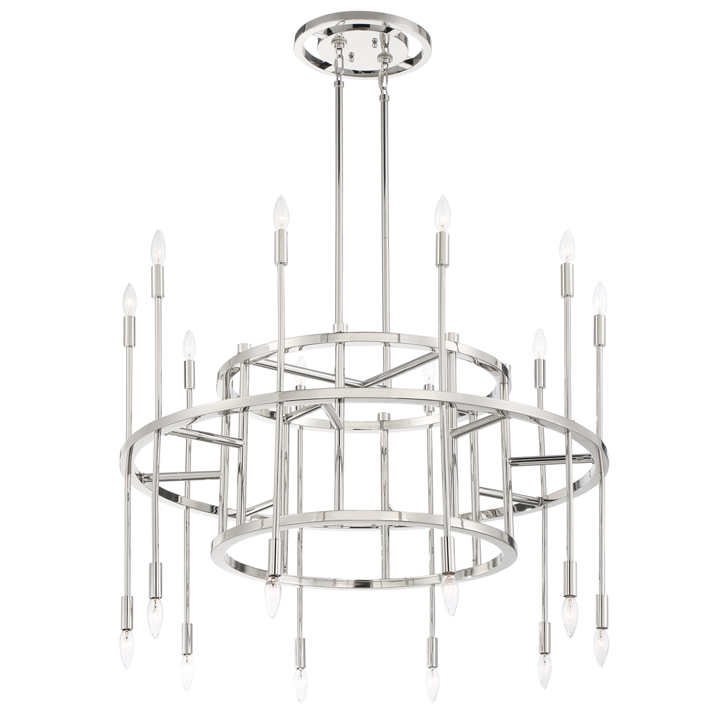 Product image for Aries 20 Light Chandelier - Polished Nickel