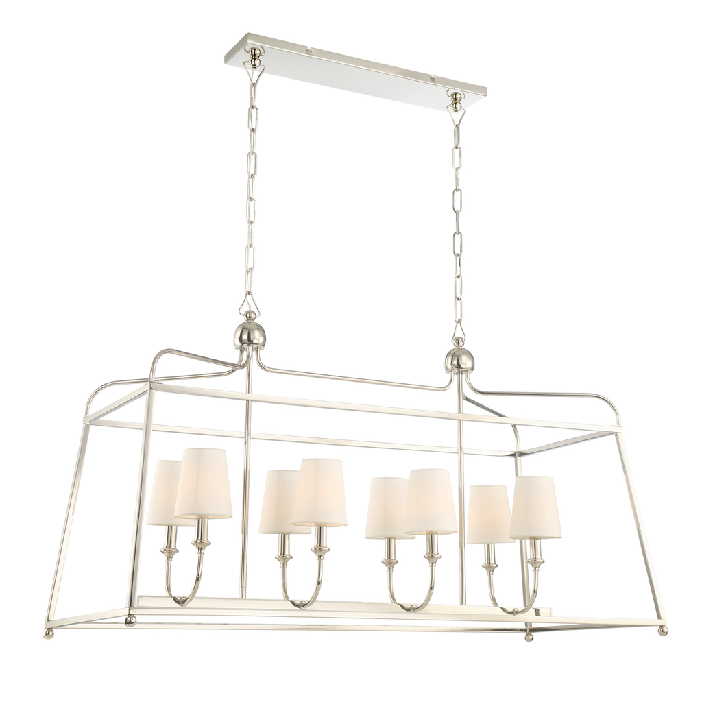 Product image for Sylvan 8 Light Chandelier - Polished Nickel