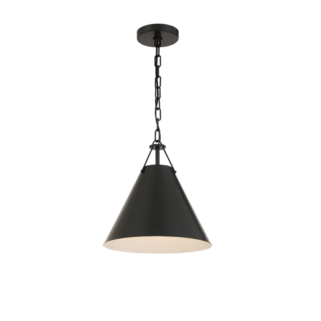 Product image for Xavier 1 Light Pendant - Matte Black