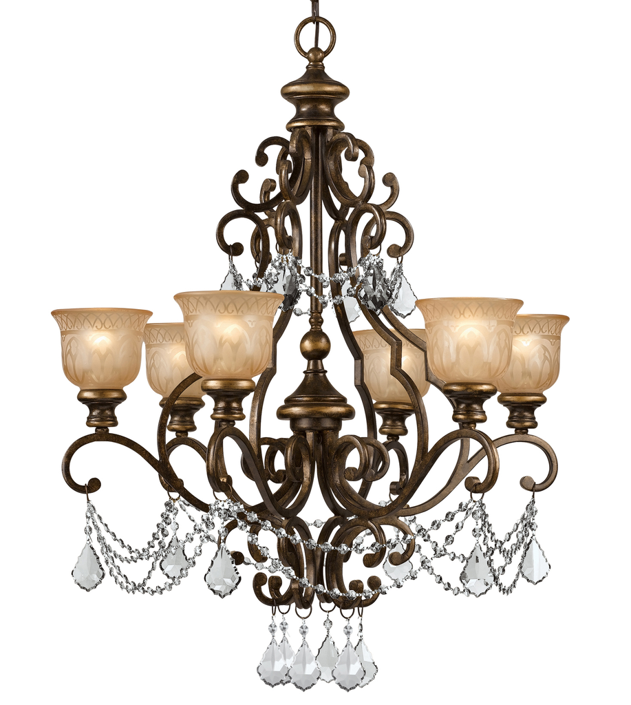 Product image for Norwalk 6 Light Chandelier - Bronze Umber w/ Swarovski Spectra Crystal