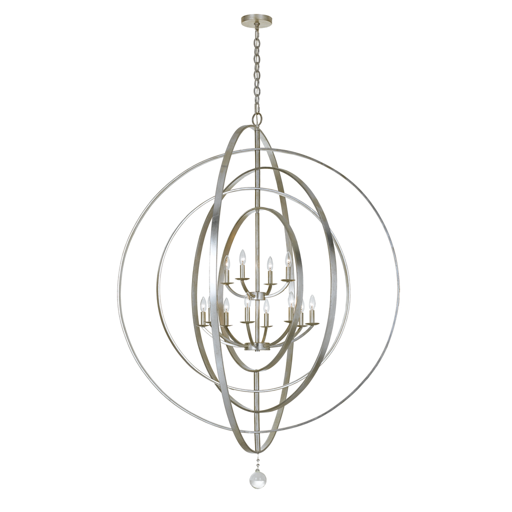Product image for Luna 12 Light Chandelier - Antique Silver