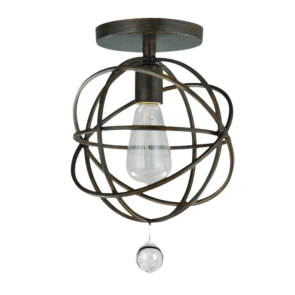 Product image for Solaris 1 Light Semi-Flush Mount - English Bronze