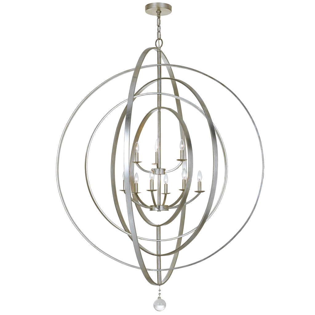 Product image for Luna 9 Light Chandelier - Antique Silver