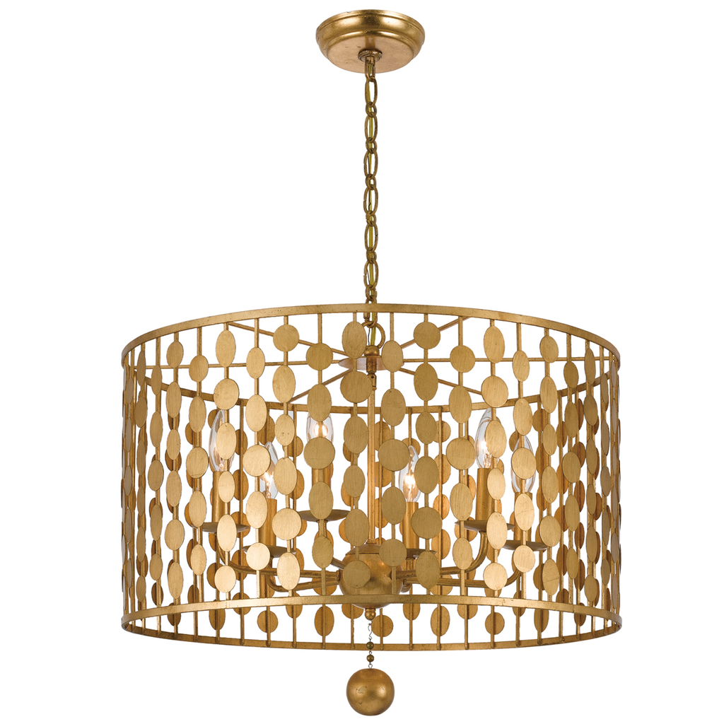 Product image for Layla 6 Light Chandelier - Antique Gold