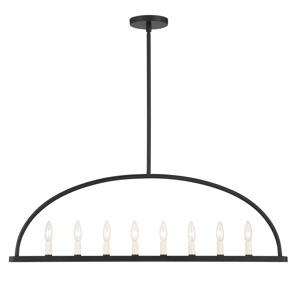 Product image for Abbott 8 Light Chandelier - Black
