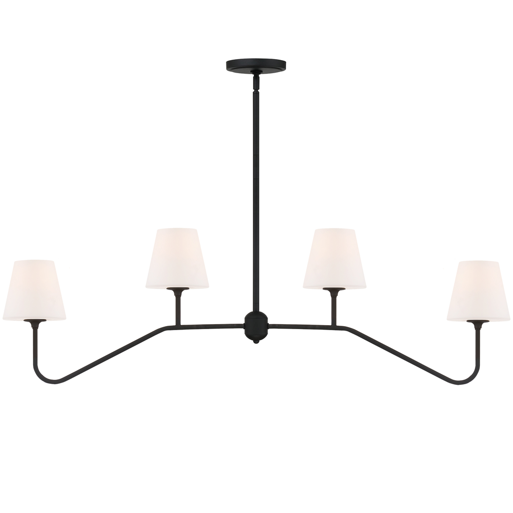 Product image for Keenan 4 Light Chandelier - Black Forged