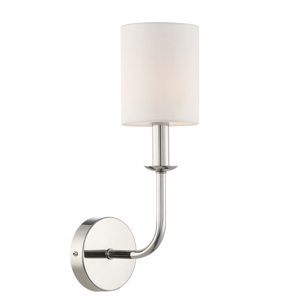 Product image for Bailey 1 Light Wall Sconce - Polished Nickel