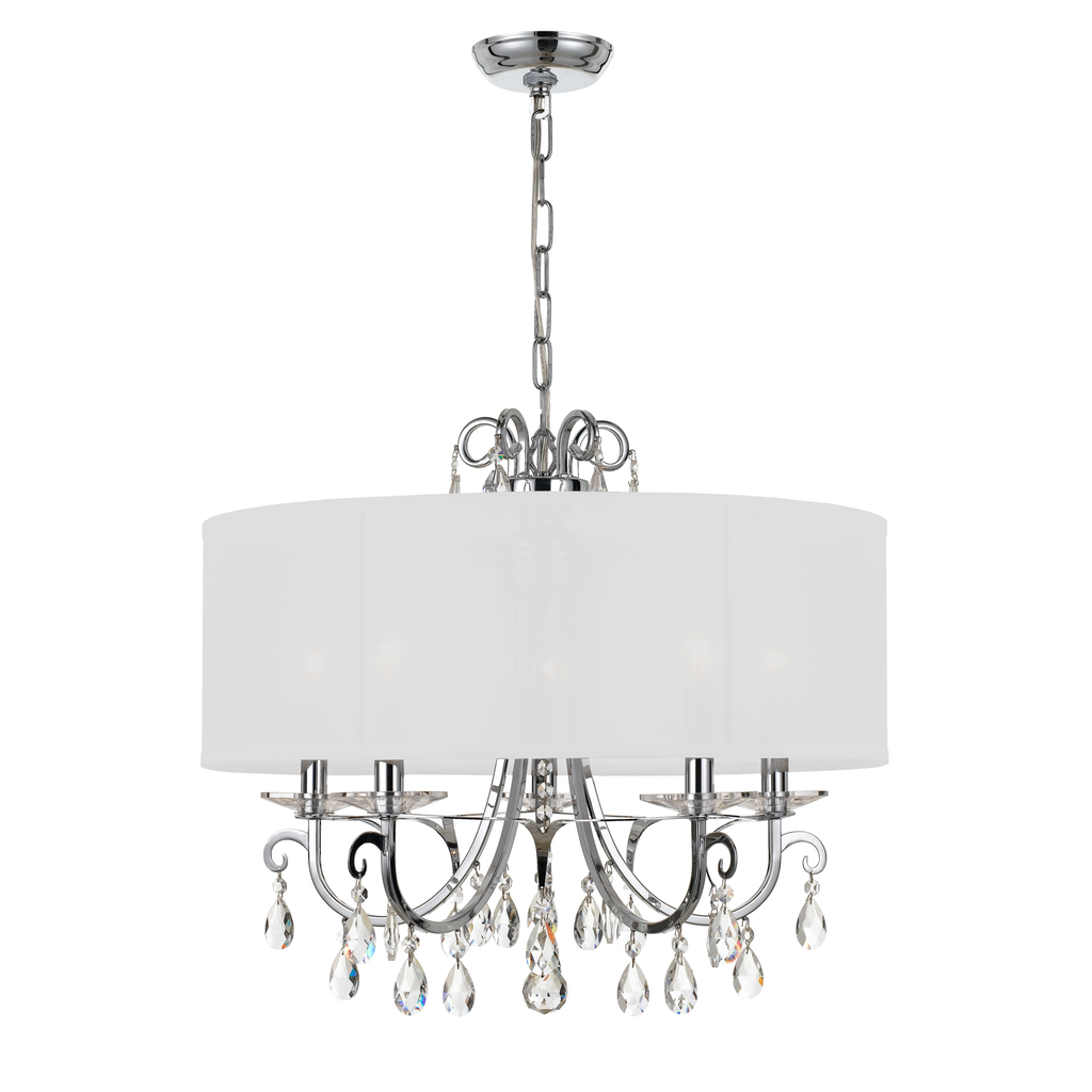 Product image for Othello 5 Light Chandelier - Polished Chrome w/ Swarovski Strass Crystal