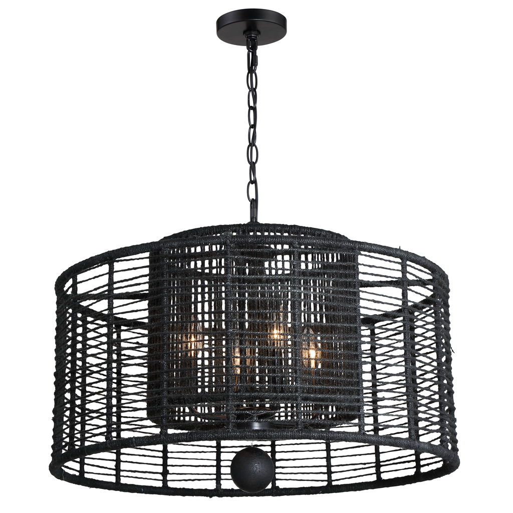 Product image for Jayna 4 Light Chandelier - Matte Black