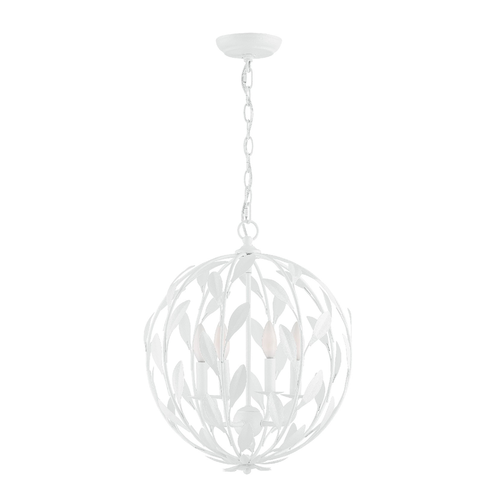 Product image for Broche 4 Light Chandelier - Matte White