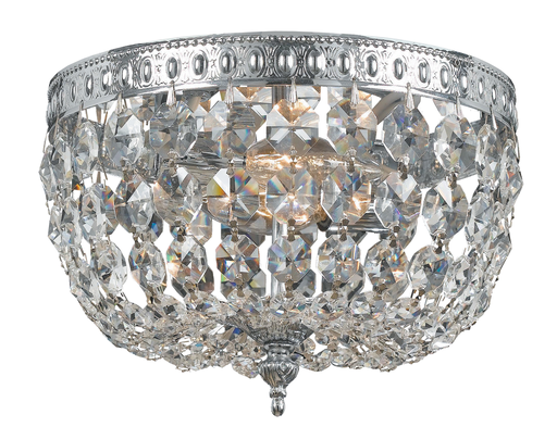 Product image for 2 Light Flush Mount - Polished Chrome w/ Swarovski Spectra Crystal