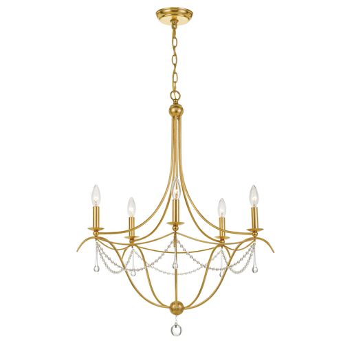 Product image for Metro 5 Light Chandelier - Antique Gold