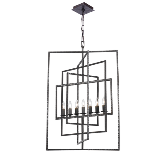 Product image for Capri 7 Light Chandelier - Raw Steel