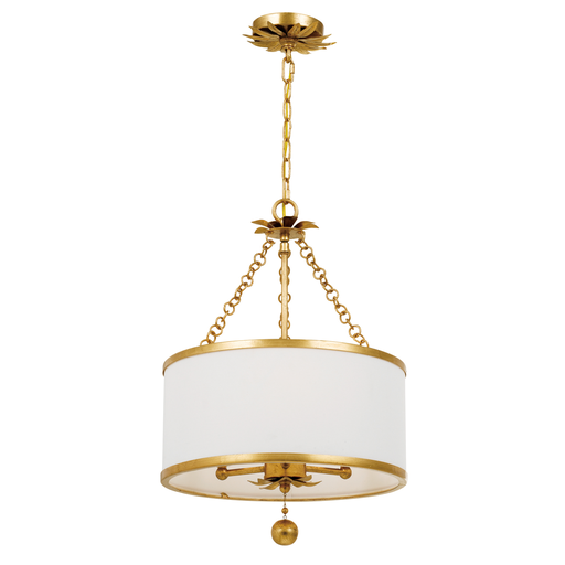 Product image for Broche 3 Light Chandelier - Antique Gold