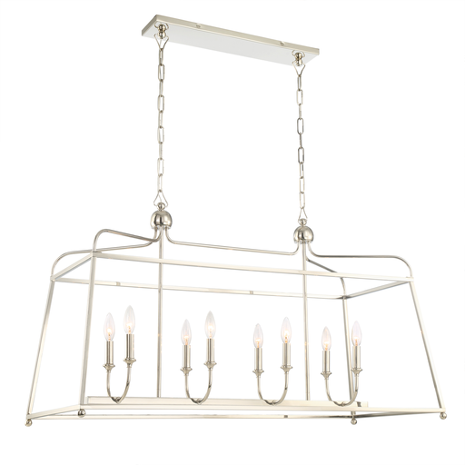 Product image for Sylvan 8 Light Chandelier - Polished Nickel