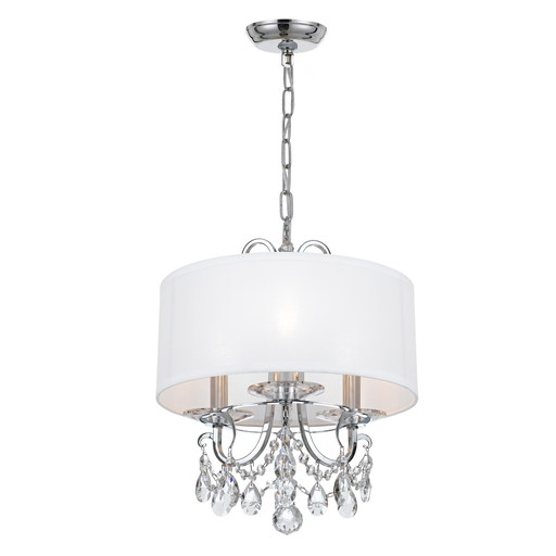 Product image for Othello 3 Light Mini Chandelier - Polished Chrome w/ Hand Cut Crystal
