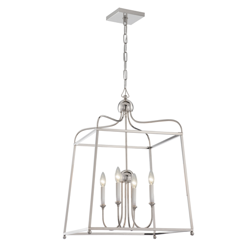 Product image for Sylvan 4 Light Chandelier - Polished Nickel