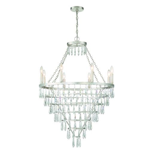 Product image for Lucille 8 Light Chandelier - Antique Silver