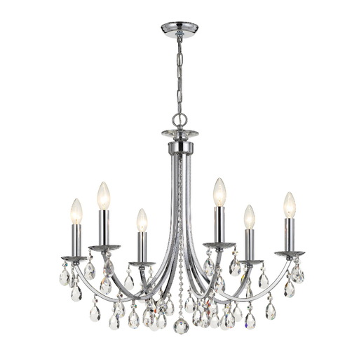 Product image for Bridgehampton 6 Light Chandelier - Polished Chrome w/ Swarovski Spectra Crystal