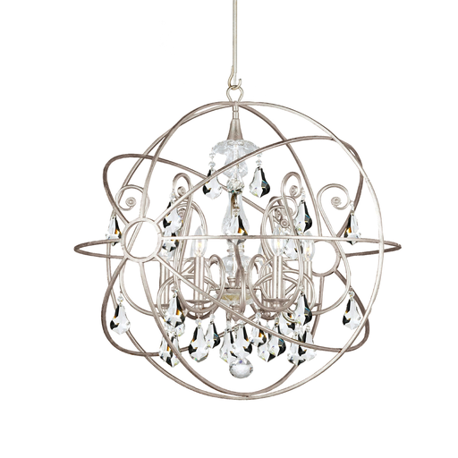 Product image for Solaris 5 Light Chandelier - Olde Silver w/ Swarovski Strass Crystal