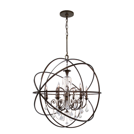 Product image for Solaris 6 Light Chandelier - English Bronze w/ Swarovski Spectra Crystal