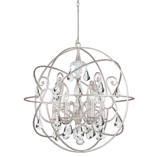 Product image for Solaris 6 Light Chandelier - Olde Silver w/ Swarovski Strass Crystal
